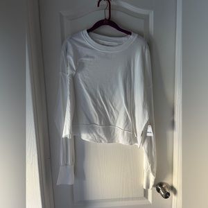 Free people long sleeve white tee shirt